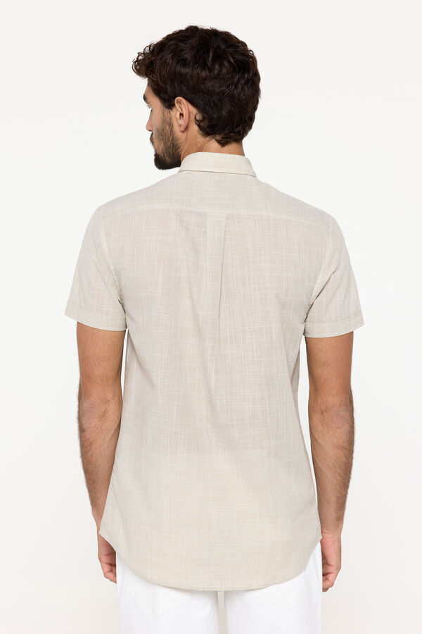 Fifty Outlet Camisa slub lisa Verde
