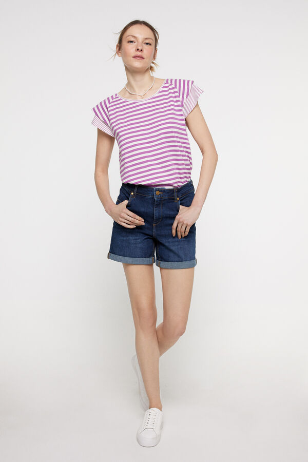 Milano Camiseta Rayas Morado/Lila