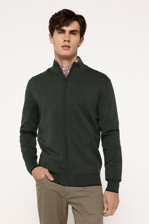 Fifty Outlet Chaqueta tejido cierre Verde