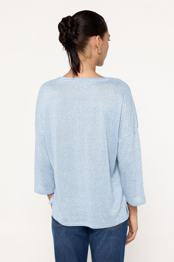 Fifty Outlet Playera manga francesa tacto suave Azul Claro