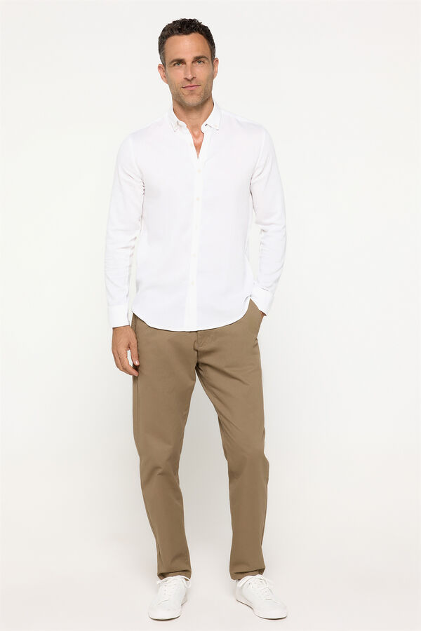 Fifty Outlet Camisa sport estructura Blanco