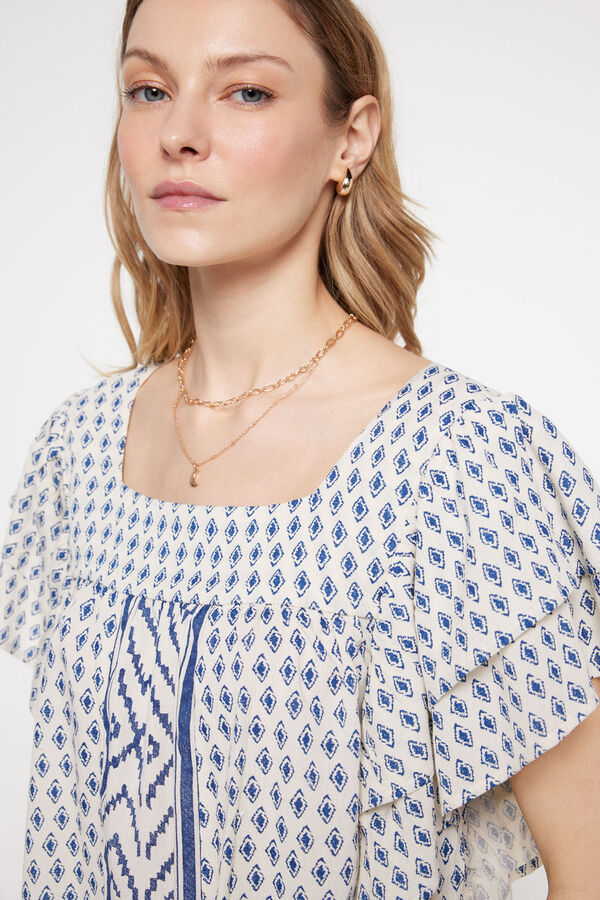 Milano Lotus blouse Azul