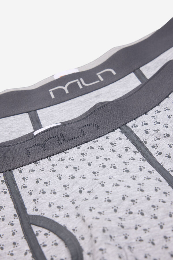 Fifty Outlet Pack boxers gris claro Estampado