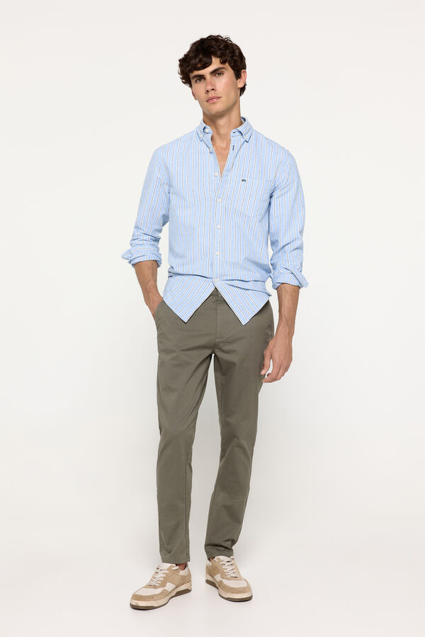 Fifty Outlet Camisa oxford rayas Azul