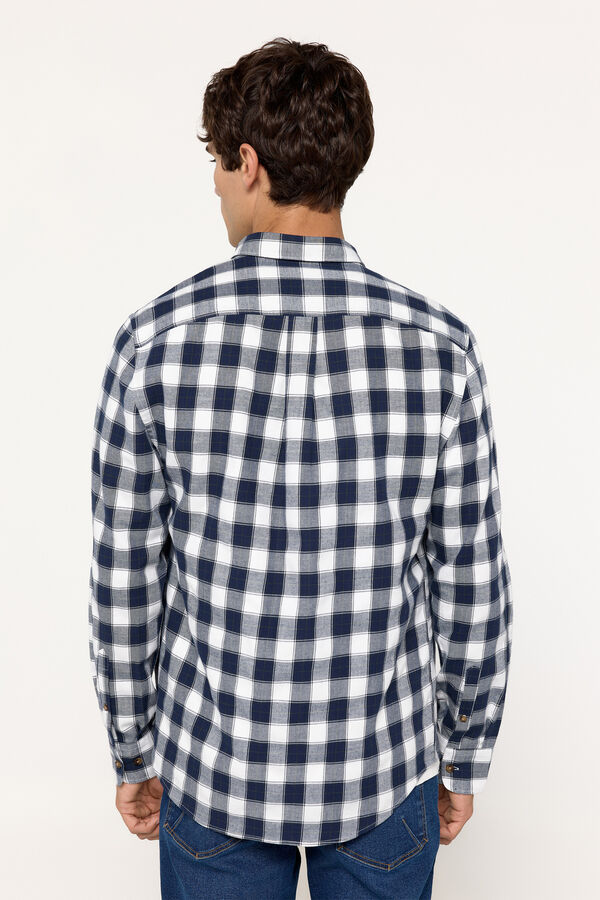 Fifty Outlet Camisa twill cuadros Azul