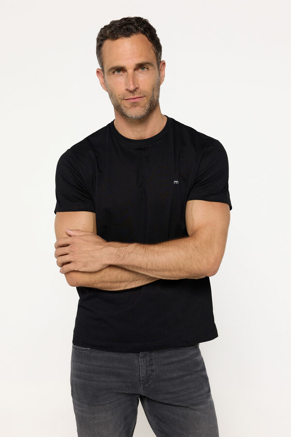 Fifty Outlet Playera básica 100% de algodón Negro