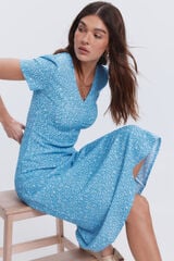Fifty Outlet Vestido midi tejido circular Azul