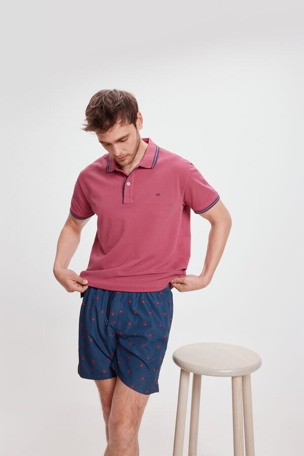 Fifty Outlet Bañador estampado a contraste Azul