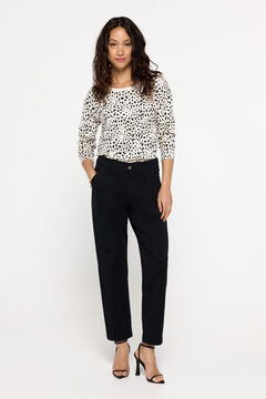 Fifty Outlet Suéter viscosa estampado natural