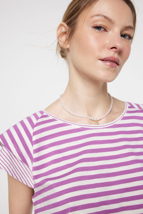 Milano Camiseta Rayas Morado/Lila