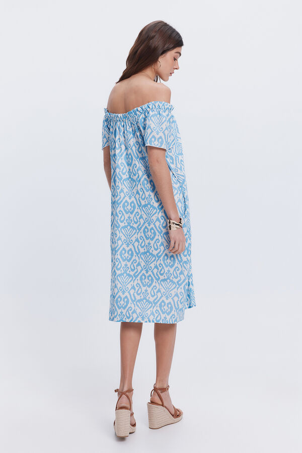 Milano Vestido corto fluido Azul