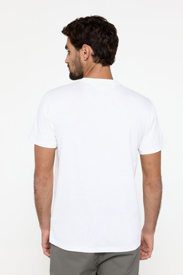 Fifty Outlet Playera manga corta. 100% de algodón. Blanco