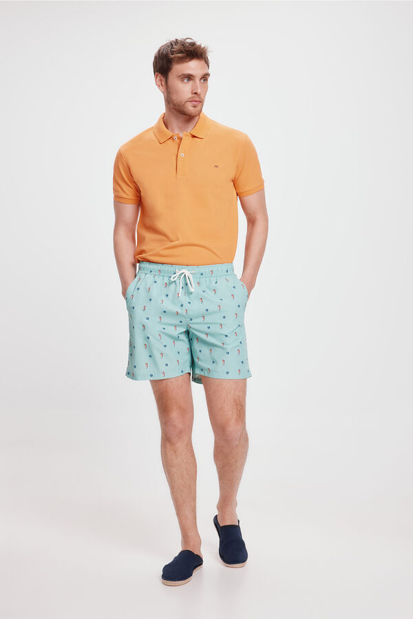 Fifty Outlet Bañador Estampado a Contraste Azul
