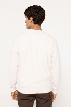 Fifty Outlet Jersey Microestructura cuello caja Marfil