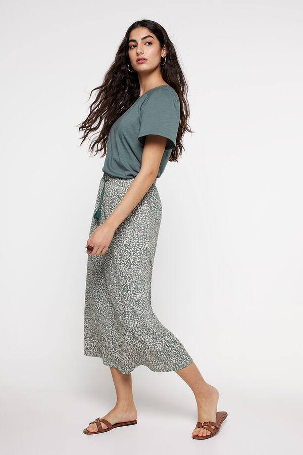 Milano Falda larga estampada Tostado