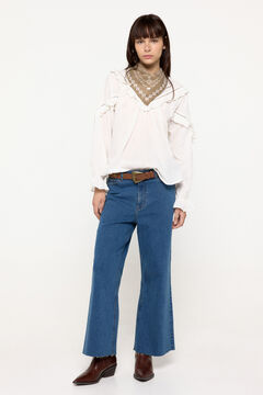 Fifty Outlet Blusa Popelin Blanco
