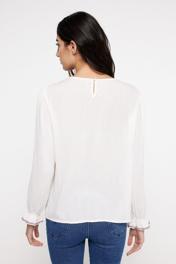 Fifty Outlet Blusa dorada Blanco