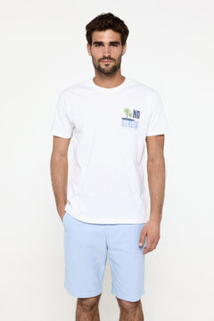 Fifty Outlet Bermudas oxford de algodón Azul Claro