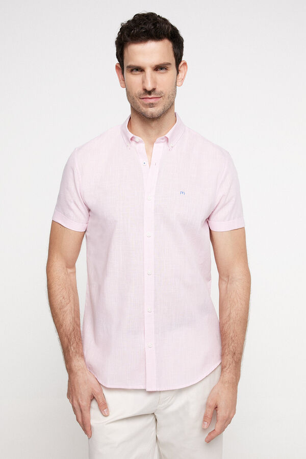 Fifty Outlet Camisa Slub Micro dibujo Morado/Lila