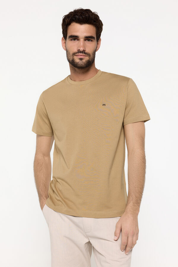 Fifty Outlet Playera básica 100% de algodón Tostado