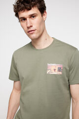 Milano Playera manga corta. 100% algod&oacute;n. Kaki Oscuro