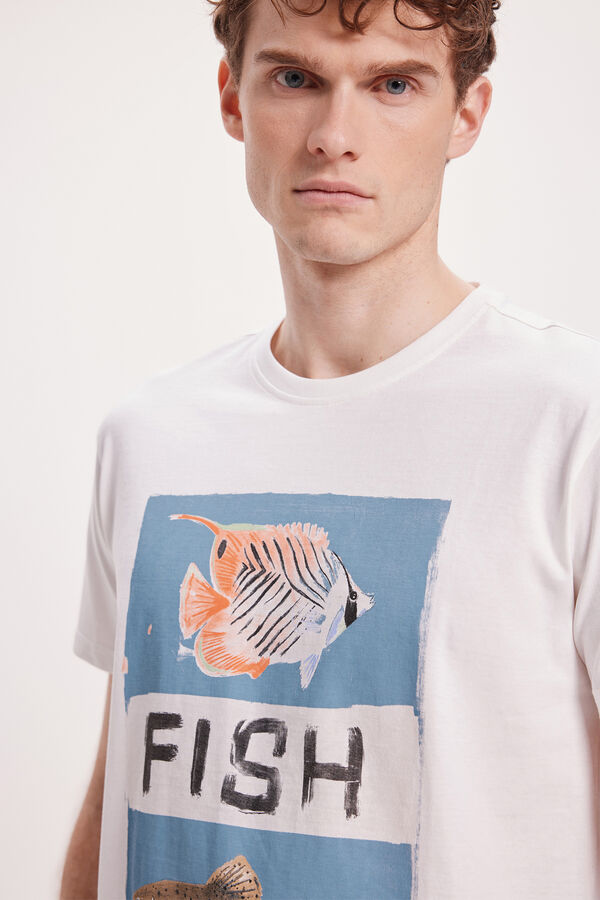 Fifty Outlet Camiseta Estampada Blanco