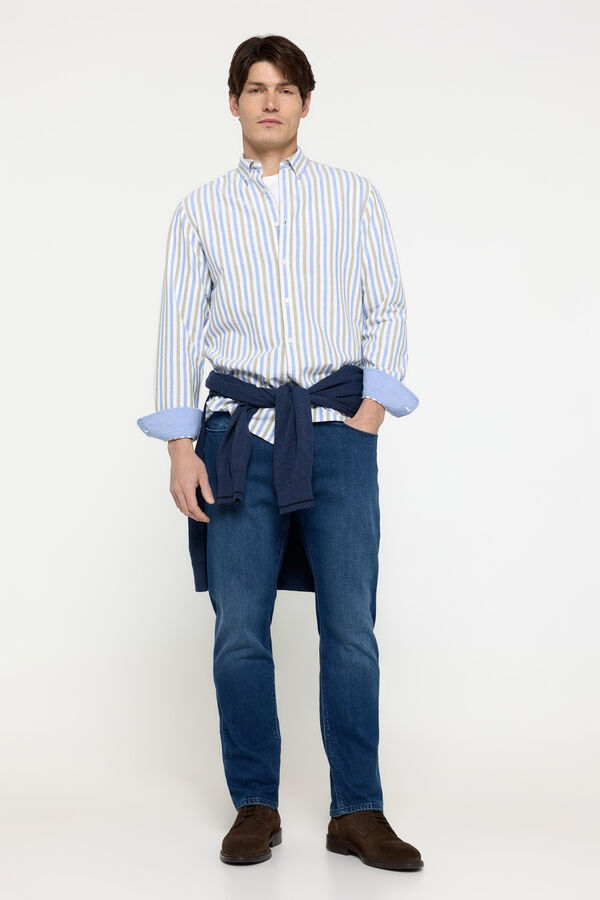 Fifty Outlet Camisa oxford rayas Verde