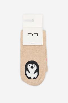 Fifty Outlet Calcetines fantasía pingüinos natural