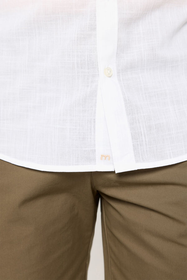 Fifty Outlet Camisa slub lisa Blanco