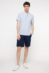 Milano Camisa mao polera. Azul