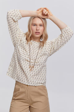 Fifty Outlet Blusa abullonada Marfil