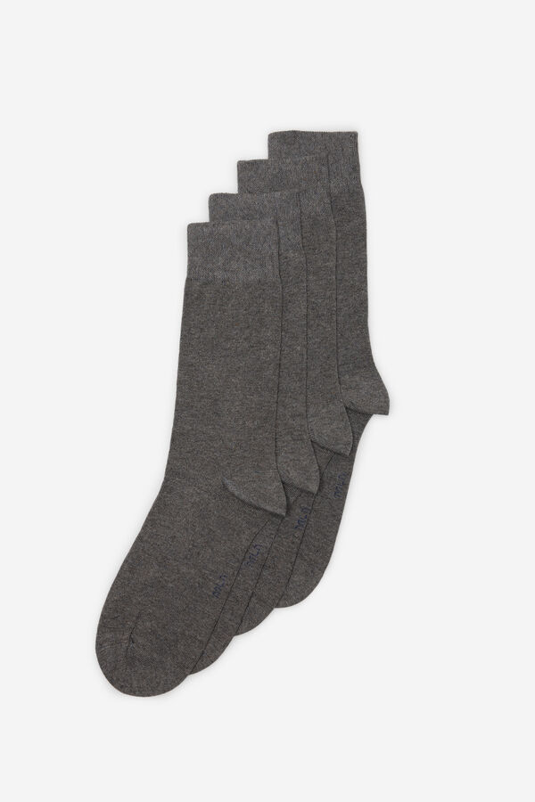 Fifty Outlet Calcetines básicos milano Gris Oscuro