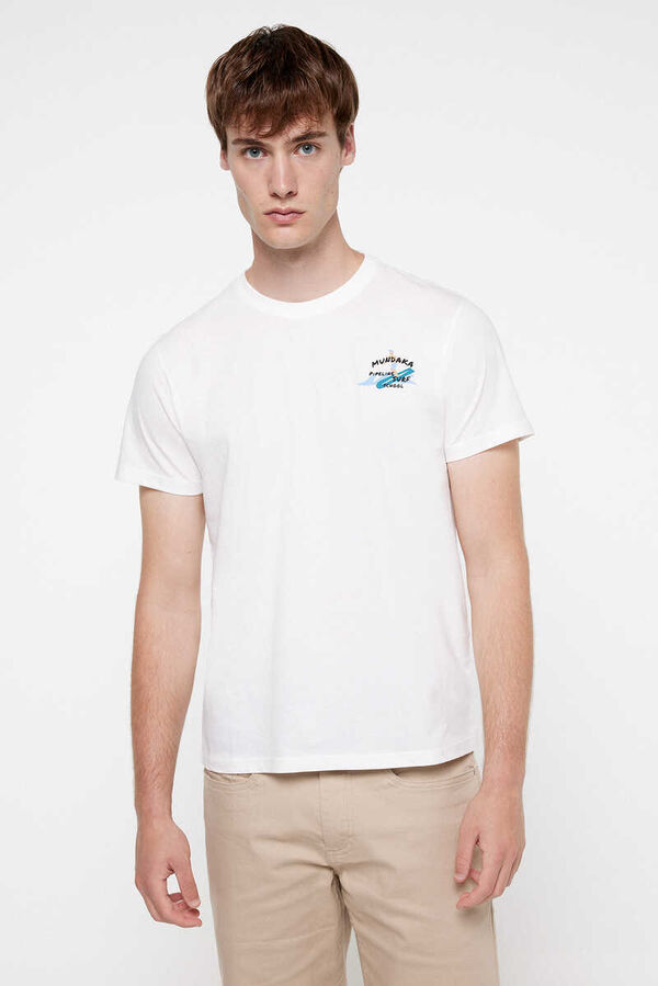 Fifty Outlet Playera algodón estampada.  Blanco