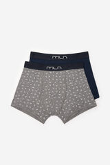 Fifty Outlet Boxer Algodón Estampado Gris