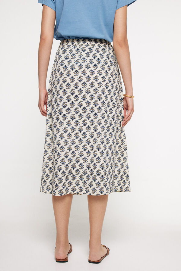 Fifty Outlet Falda midi Bambula Azul