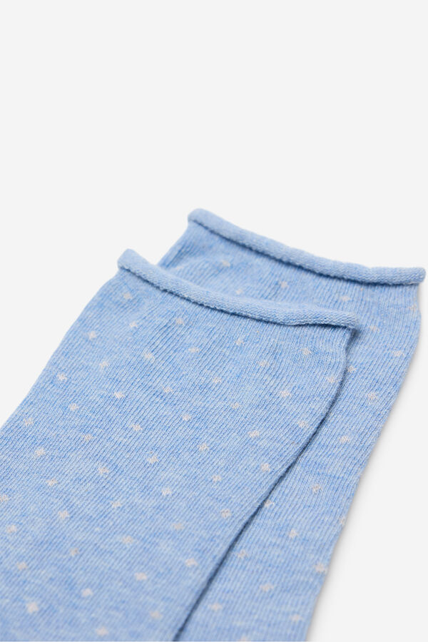Fifty Outlet Calcetines mini puntos Azul