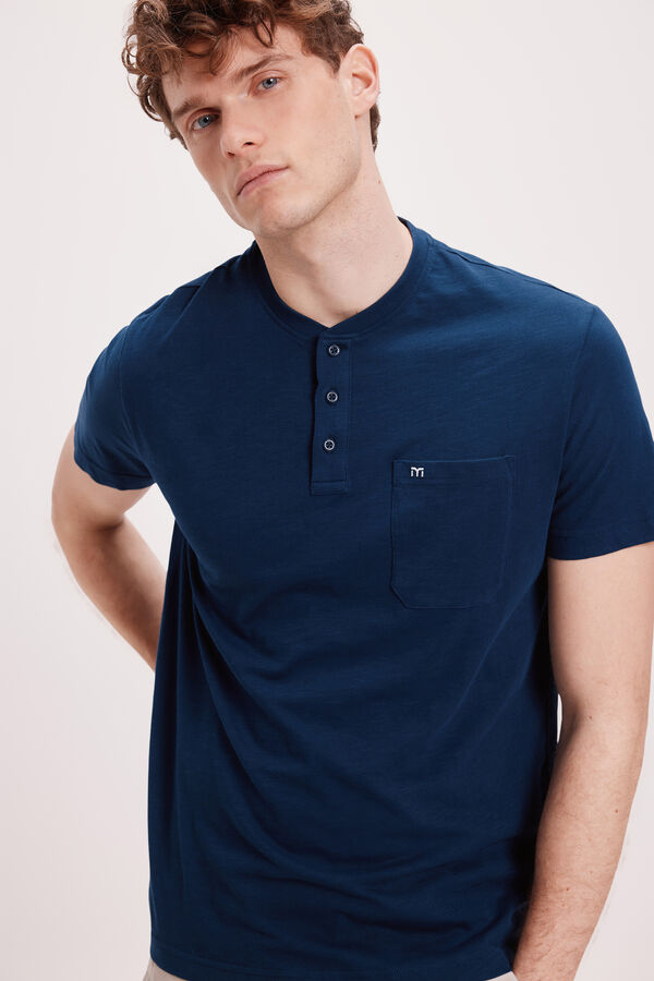 Fifty Outlet Camiseta Cuello Panadero Navy