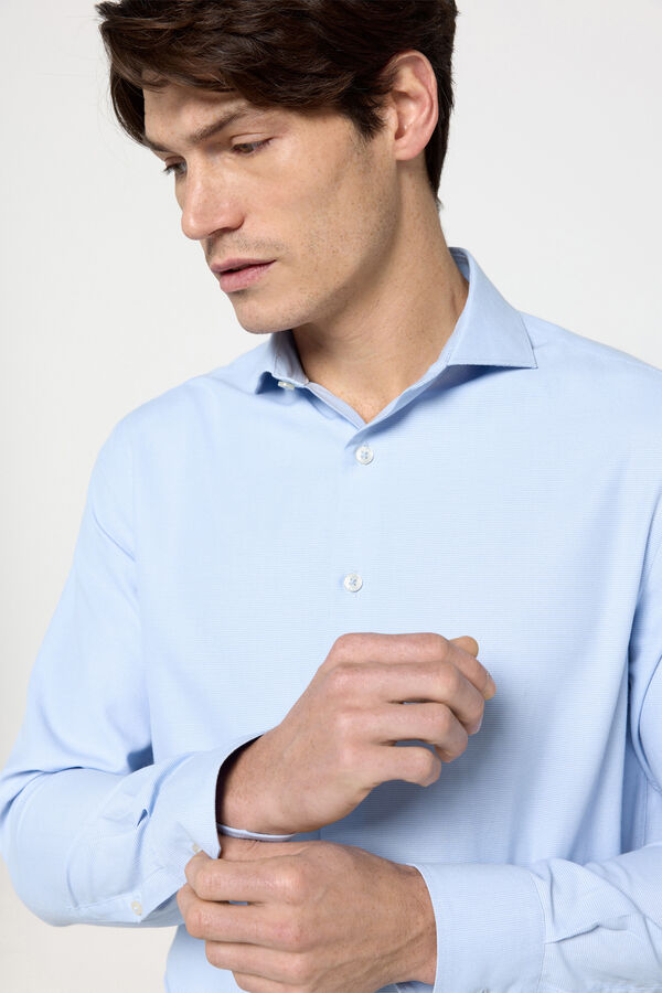 Fifty Outlet Camisa vestir estructura milano Azul