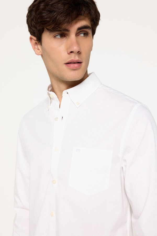 Fifty Outlet Camisa popelín lisa Blanco