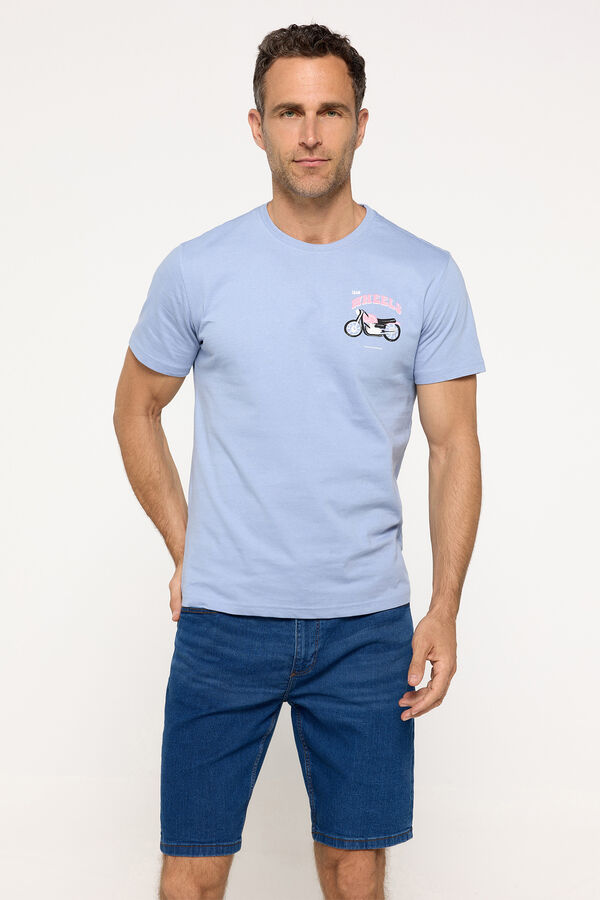 Fifty Outlet Bermudas denim slim. Azul Claro