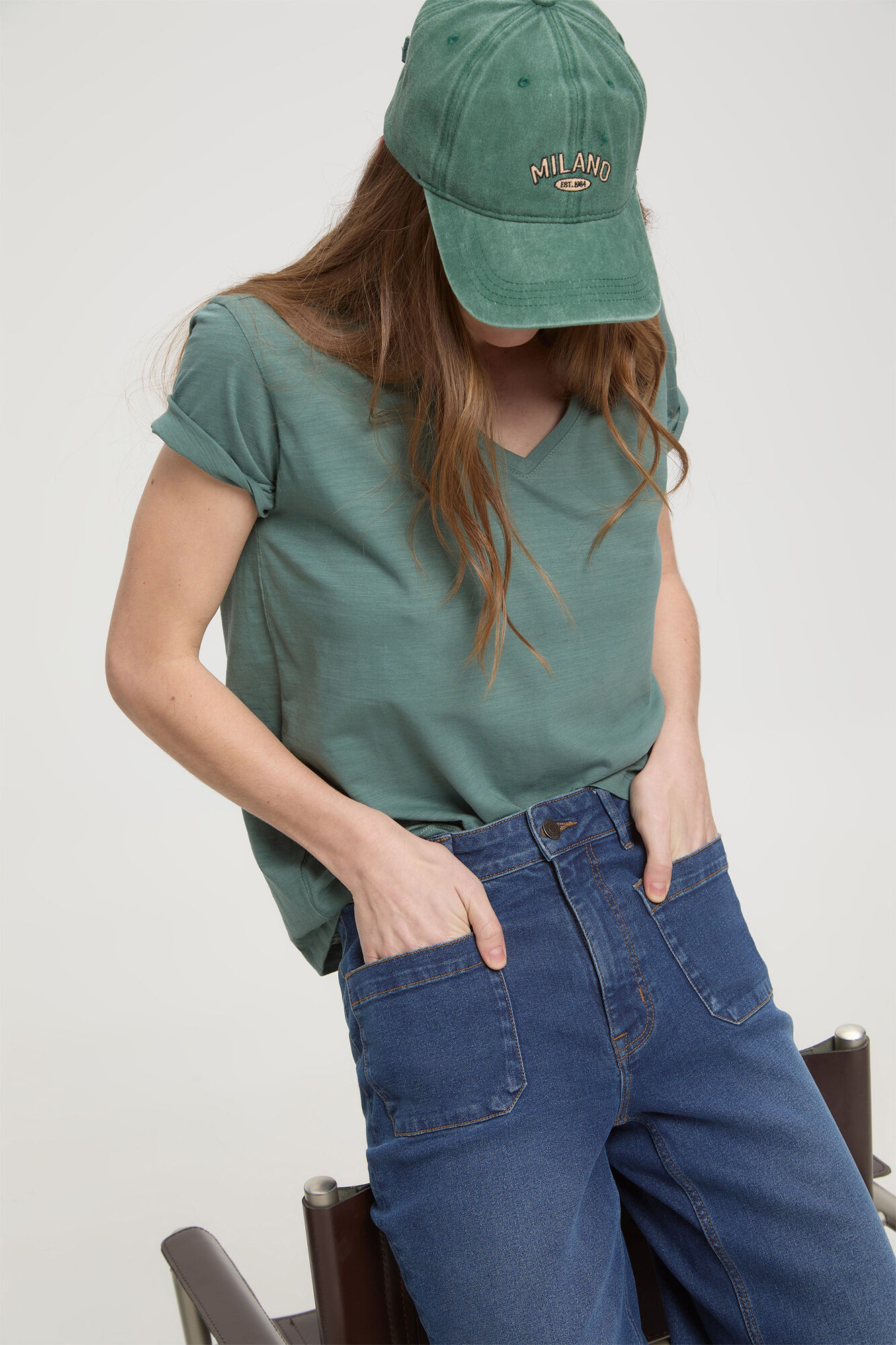 Milano Camiseta cuello pico manga corta