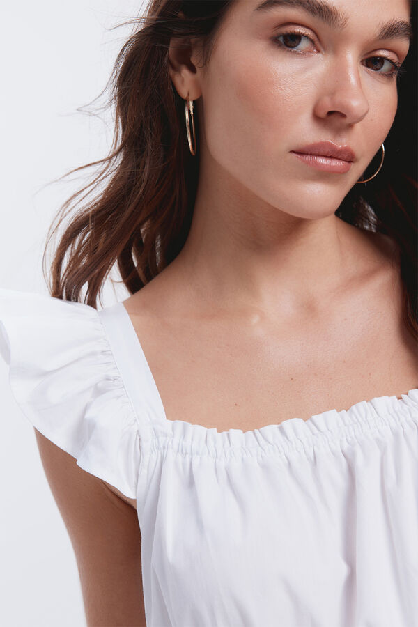 Fifty Outlet Vestdo estilo mesonero Blanco