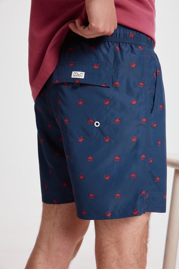 Fifty Outlet Bañador estampado a contraste Azul