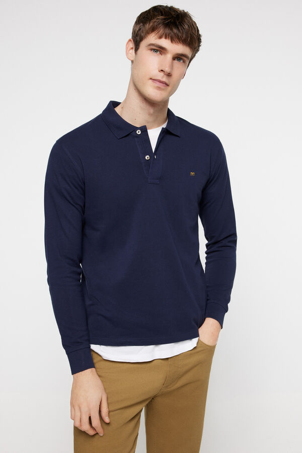 Fifty Outlet Polo Manga Larga Navy