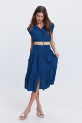 Fifty Outlet Vestido largo vuelo Azul