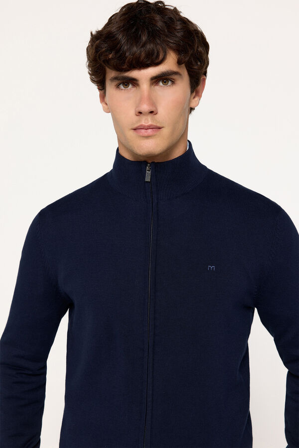 Fifty Outlet Chaqueta tejido cierre Navy