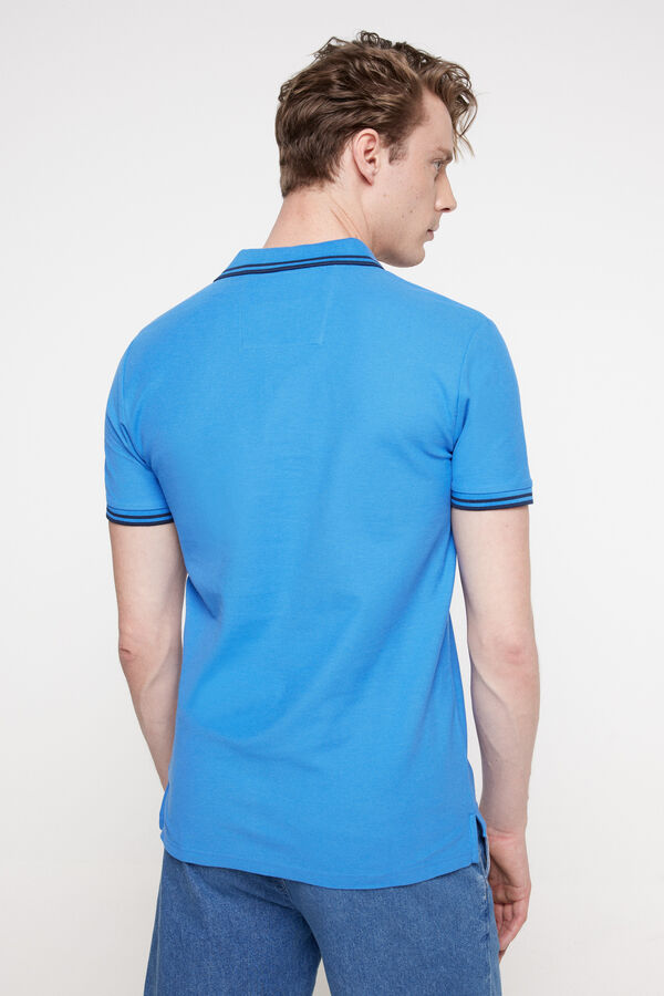 Fifty Outlet Polo Tipping Contraste Azul