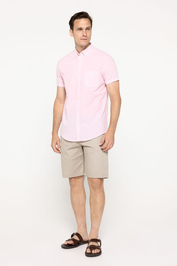 Fifty Outlet Camisa slub lisa Rosa