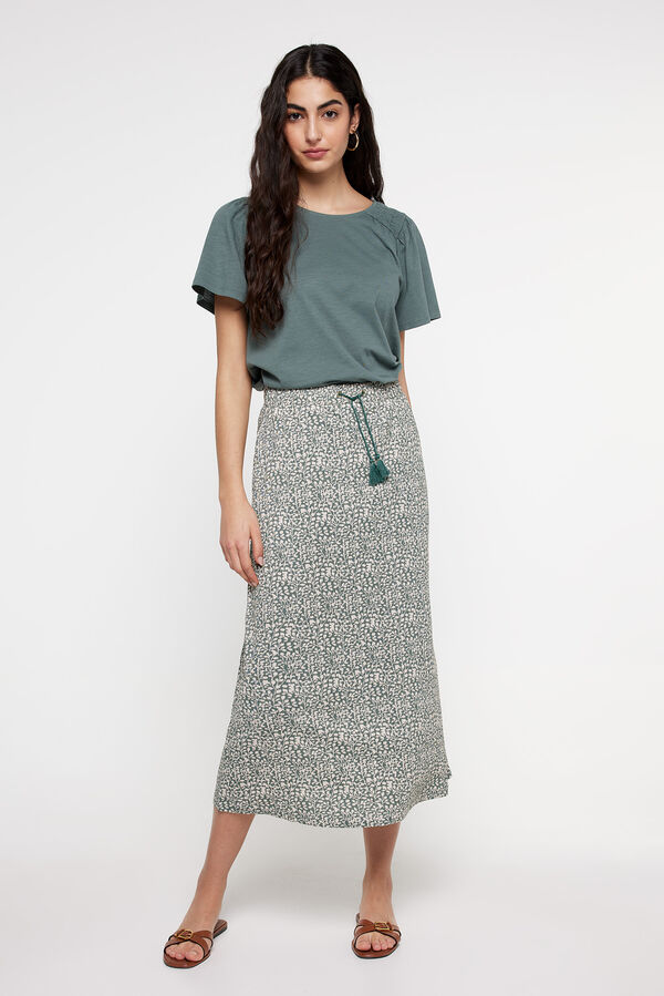 Milano Falda larga estampada Tostado