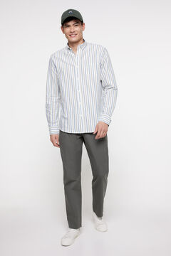 Fifty Outlet Camisa Oxford Rayas Azul